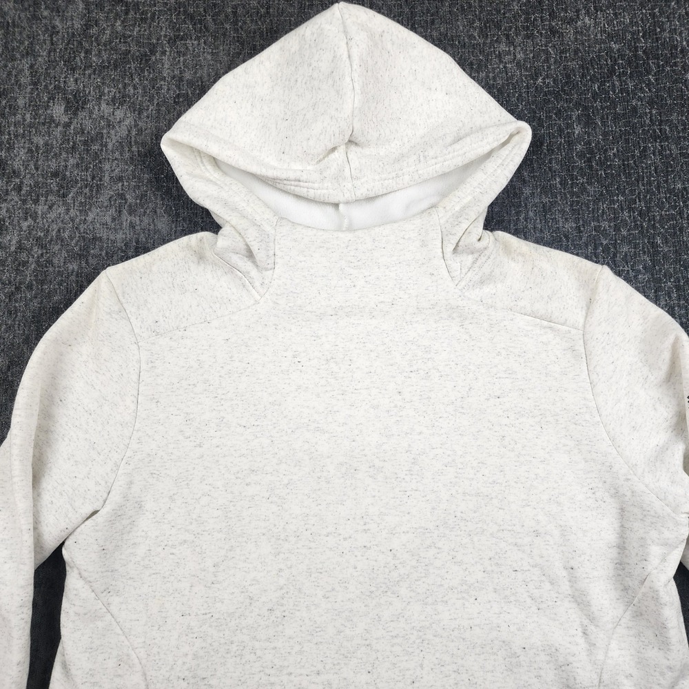 FLX Hoodie Recycled Polyester Blend Mens Large White Speckled Active Outdoor - Picture 2 of 13